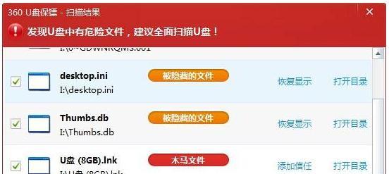 如何修复受病毒感染的U盘文件（一步步教你恢复被病毒损坏的数据）