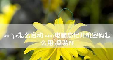 Win7旗舰版忘记开机密码，如何找回（通过图解步骤轻松解决开机密码问题）