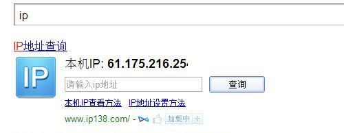 如何查询自己的IP地址（掌握IP地址查询技巧）